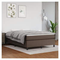 vidaXL Rám na boxspring posteľ, hnedý 140x190 cm, umelá koža