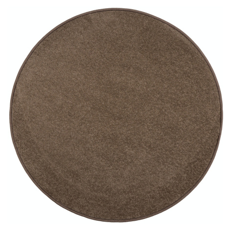 Kusový koberec Eton hnědý 97 kruh - 100x100 (průměr) kruh cm Vopi koberce