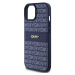 DKNY PU Leather Repeat Pattern Tonal Stripe Zadný Kryt pre iPhone 15 Blue