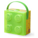 LEGO box s rukoväťou - priesvitná zelená