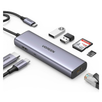 UGREEN USB-C to 2*USB3.0+HDMI+RJ45+SD&TF +PD port Converter