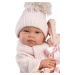Llorens 84338 NEW BORN DIEVČATKO- realistická bábika bábätko s celovinylovým telom - 43 cm