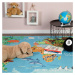 Detský kusový koberec Torino kids 233 WORLD MAP Rozmery koberca: 160x230