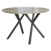 KONDELA Akton okrúhly jedálenský stôl sivý dub / čierna