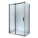 MEXEN/S - OMEGA sprchovací kút 160x80, transparent, čierna 825-160-080-70-00