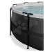 Bazén s krytom pieskovou filtráciou a tepelným čerpadlom Black Leather pool Exit Toys kruhový oc