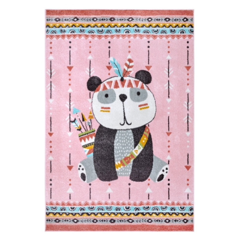 Ružový detský koberec 120x170 cm Panda – Hanse Home
