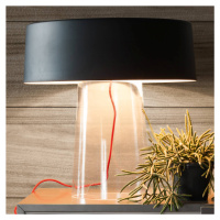 Prandina Glam stolová lampa 48cm číra/čierna