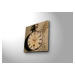 Dekoratívne nástenné hodiny Clocko hnedé