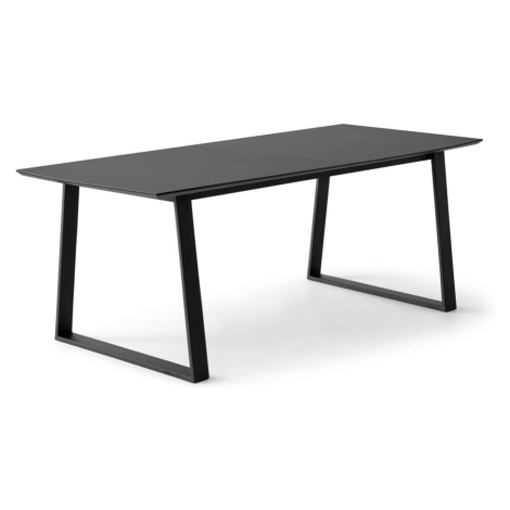 Čierny rozkladací jedálenský stôl s čiernou doskou 100x210 cm Meza – Hammel Furniture