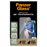 PanzerGlass - Tvrdené sklo UWF s aplikátorom pre Apple iPhone 16 Plus, čierna