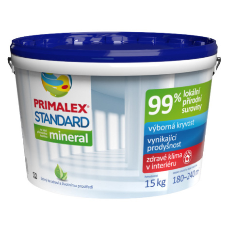PRIMALEX STANDARD MINERAL - Interiérová farba s prírodným zložením biela 40 kg