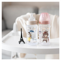 CANPOL BABIES Fľaša so širokým hrdlom Bonjour Paris 240 ml modrá