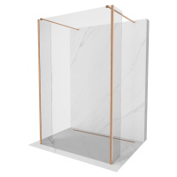 MEXEN/S - Kioto Sprchová zástena WALK-IN voľne stojaca 95 x 30 x 30 cm, transparent, meď kartáčo