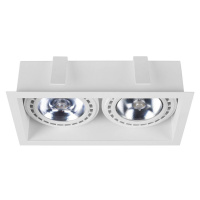 Zapustené Downlight Mod II, 2-plameňové, biela