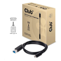 Kábel USB Club3D 3.1 USB Type-C Gen2 na USB Type-B (M/M), 1 m