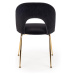 HALMAR K385 jedálenská stolička čierna / zlatá