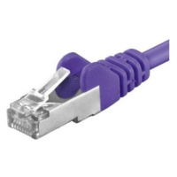 Premiumcord Patch kábel CAT 6a S-FTP RJ45-RJ45 AWG 26/7 3m fialový