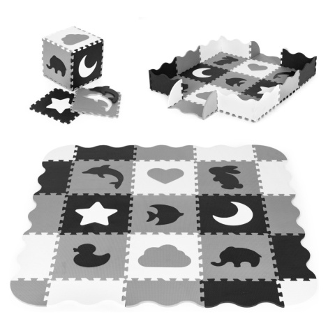 Pěnové puzzle s 25 dílky ANIM černo-bílé ECOTOYS