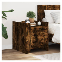 vidaXL Nočný stolík dymový dub 45x50x50 cm kompozitné drevo