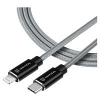 Tactical Fast Rope Aramid Cable USB-C/Lightning MFI 1m sivý