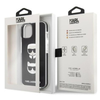 Plastové puzdro Karl Lagerfeld na Apple iPhone 13 Mini KLHCP13STPE2TK Iconic Karl and Choupette 
