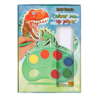 Omaľovánka | Colour me up paper Dino World, S vodovkami a štetcom