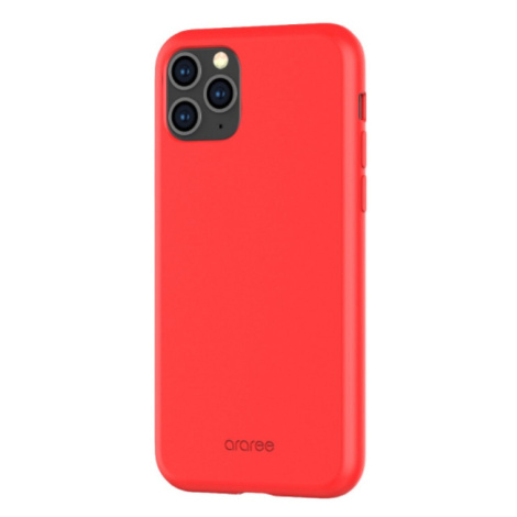 Silikonové puzdro na Apple iPhone 11 Pro Max ARAREE Typoskin červené