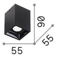 Ideal Lux LED stropné svietidlo Nitro Square biele, výška 9 cm, kov