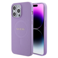 Guess PU Saffiano MagSafe Zadný Kryt pre iPhone 15 Pro Max Purple