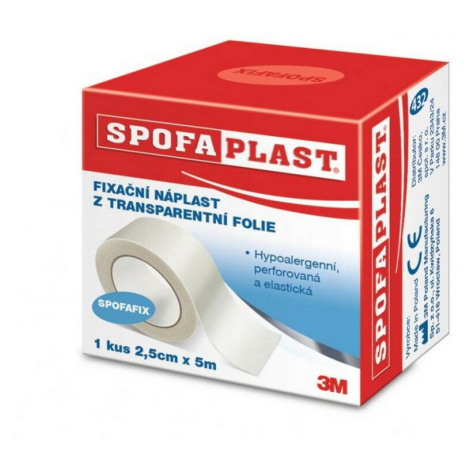 3M™ SPOFAPLAST 432 Fixačná náplasť z transparentnej fólie 5 m x 25 mm