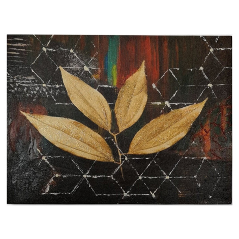 Ručne maľovaný obraz 100x70 cm Leaf – Wallity