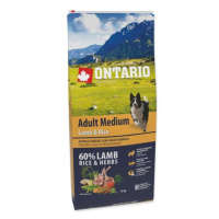 Krmivo Ontario Adult Medium Lamb & Rice 12kg