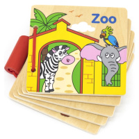 Drevená knižka Zoo