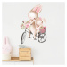 Samolepka do detskej izby Zajačikovia na bicykli