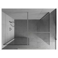 Mexen Kioto, 2-stenová sprchová zástena Walk-In 160 x 110 cm, 8mm číre sklo, brúsená oceľ profil