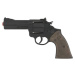 Alltoys Policajný revolver čierny kovový 12 rán