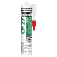 CERESIT CP 27 AQUABLOCK REPAIR - Viacúčelový silikónový tmel čierna 0,3 L