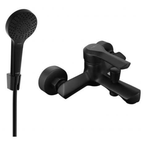 MEXEN/S - Saber R05 vaňová batéria so sprchou set, čierna 7213R05-70
