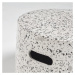 Biely betónový odkladací stolík Kave Home Jenell, ⌀ 52 cm