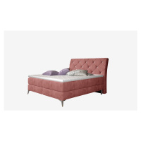 NABBI Amika 180 čalúnená manželská posteľ s úložným priestorom ružová (Kronos 29)