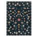 Tmavomodrý prateľný koberec 170x240 cm MATCH NORDIC FLORAL – Flair Rugs