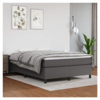 vidaXL Rám na boxspring posteľ, sivý 140x190 cm, umelá koža