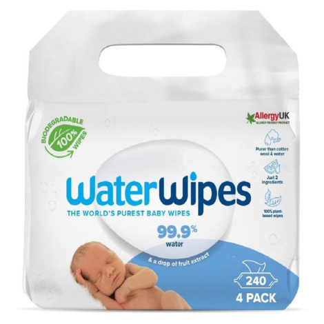 WATERWIPES 100% BIO Odbúrateľné obrúsky 4 x 60 ks