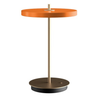 Oranžová LED stolová lampa so stmievačom s kovovým tienidlom (výška  31 cm) Asteria Move – UMAGE