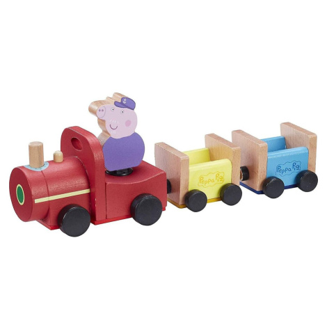 TM Toys Peppa Pig Drevený vláčik a figúrka dedka