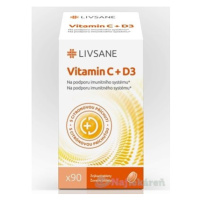 LIVSANE Vitamín C + D3 žuvacie tablety 90 ks