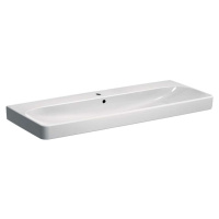 GEBERIT - Smyle Square Umývadlo 120x48 cm, s prepadom, otvoru na batériu, biela 500.226.01.1