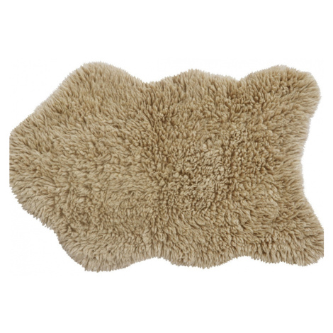 Vlnený koberec Woolly - Sheep Beige Rozmery koberca: 75x110 tvar kožešiny