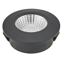 LED bodový podhľad Diled, Ø 6,7 cm, Dim-To-Warm, čierny